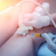 A close-up of someone receiving an ultrasound-guided platelet-rich plasma therapy injection as part of their tendonitis pain treatment.